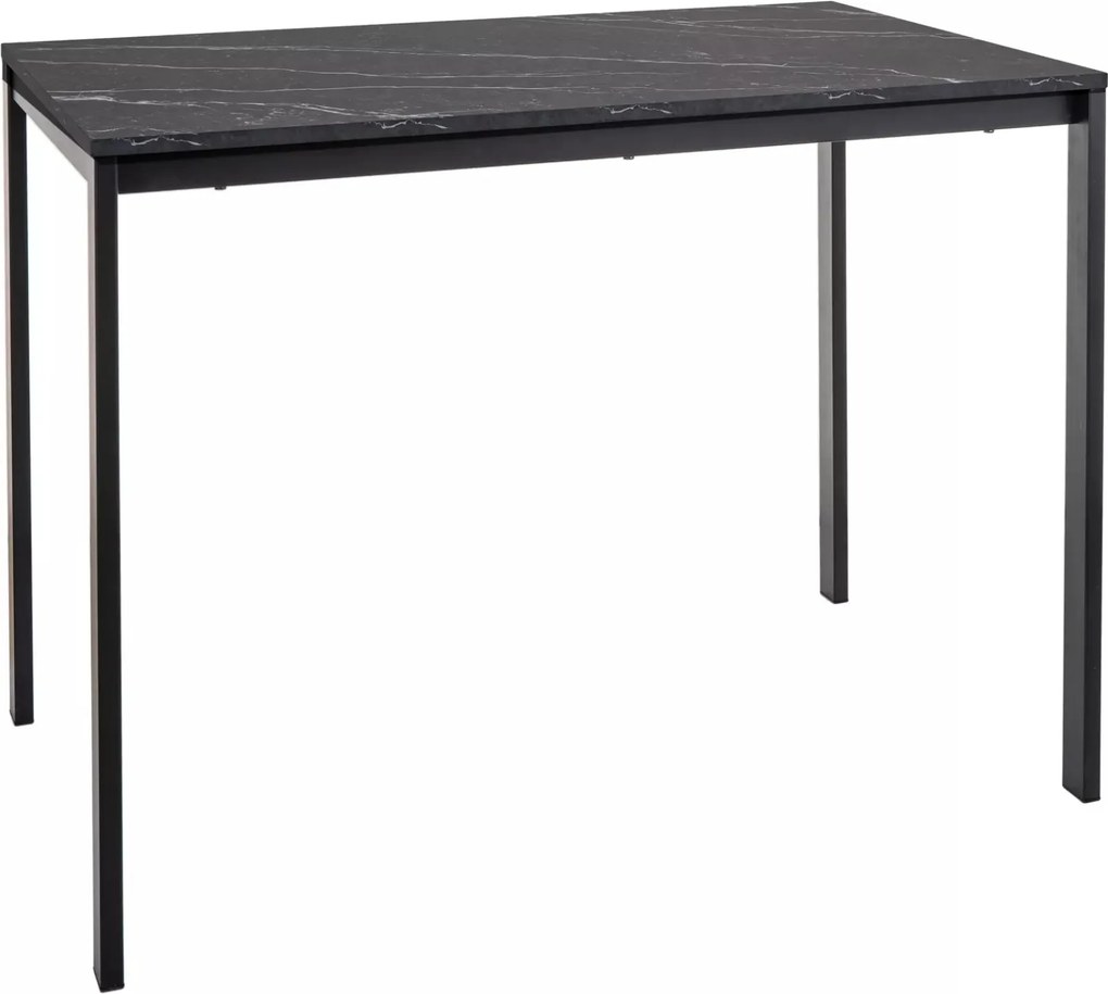Tavolo Mario effetto marmo nero – 100x60x75 cm