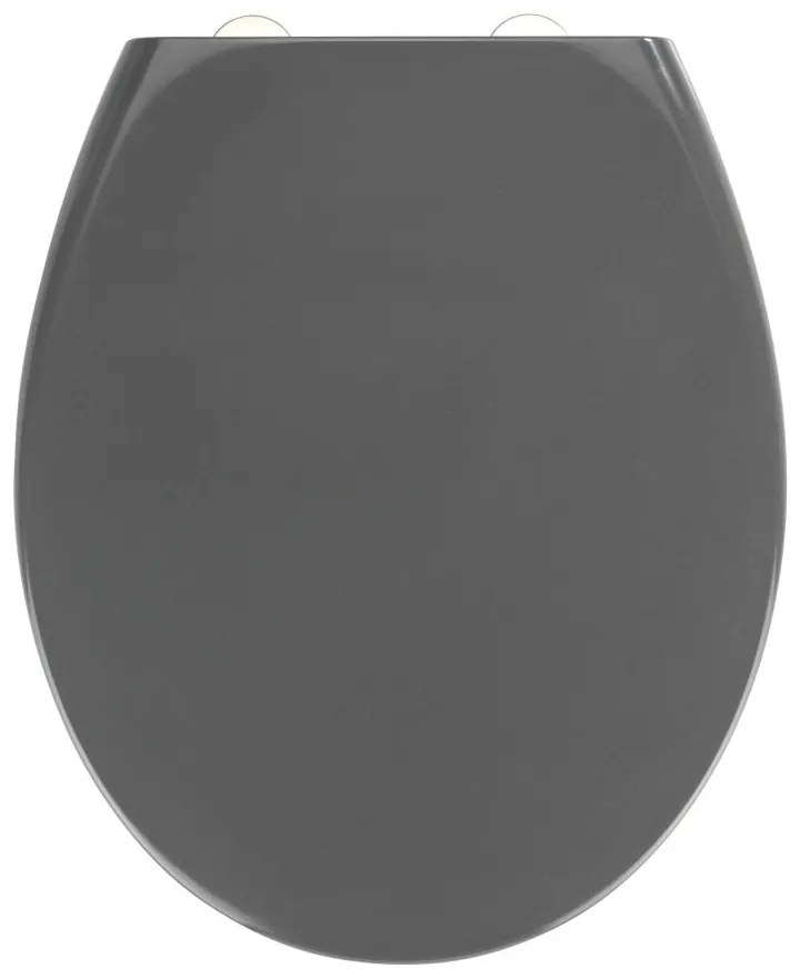 Sedile per wc grigio scuro con chiusura facilitata , 44,5 x 37,5 cm Samos - Wenko