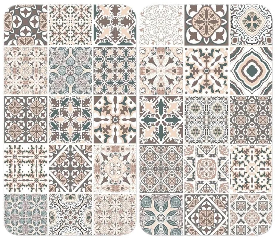 WENKO 53904100 - Coperchio per piano cottura 30x52 cm multicolore/grigio/trasparente