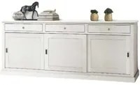 Madia credenza legno 3 ante scorrevoli bianco 200x50 x90