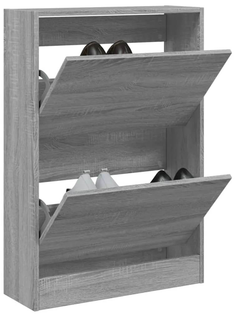 Scarpiera Grigio Sonoma 60x21x87,5 Cm İn Legno Multistrato /