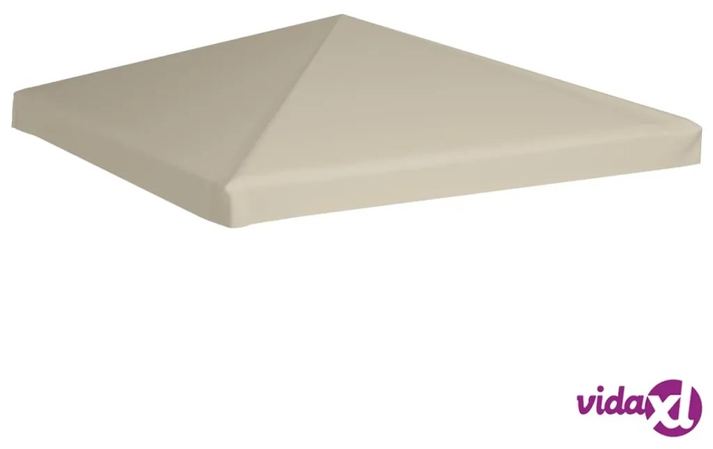 vidaXL Tetto per Gazebo 310 g/m² 3x3 m Beige