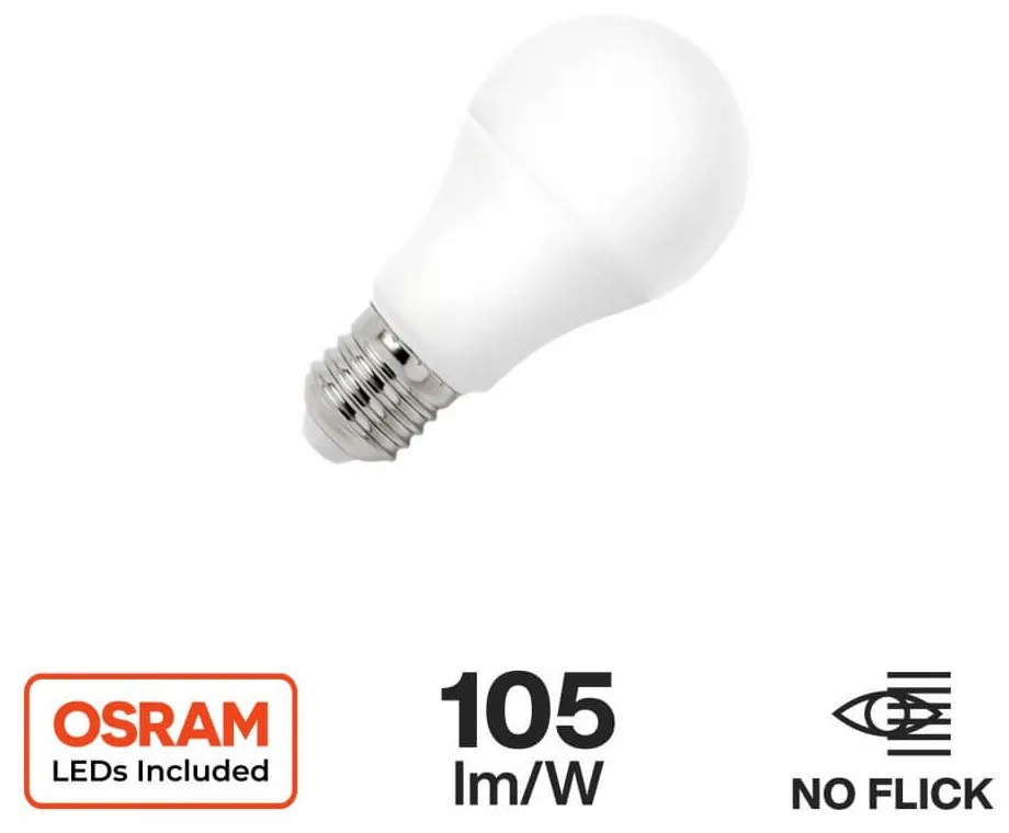 Lampada LED E27 12W, A60, 105lm/W - OSRAM LED Colore  Bianco Caldo 2.700K