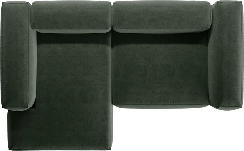 Divano angolare verde (con penisola a sinistra/con chaise lounge) Bergamo – Cosmopolitan Design