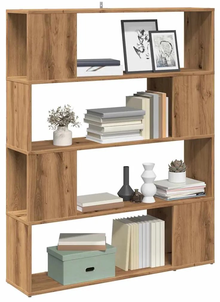 Libreria/divisorio İn Rovere Artigianale 100x24x124,5 Cm /