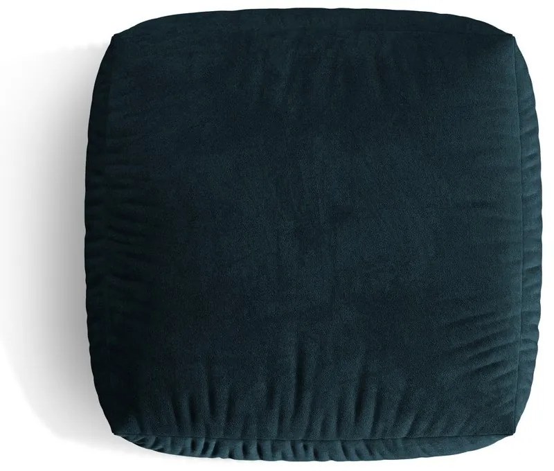 Poggiapiedi componibile blu scuro con rivestimento in velluto Martina – Micadoni