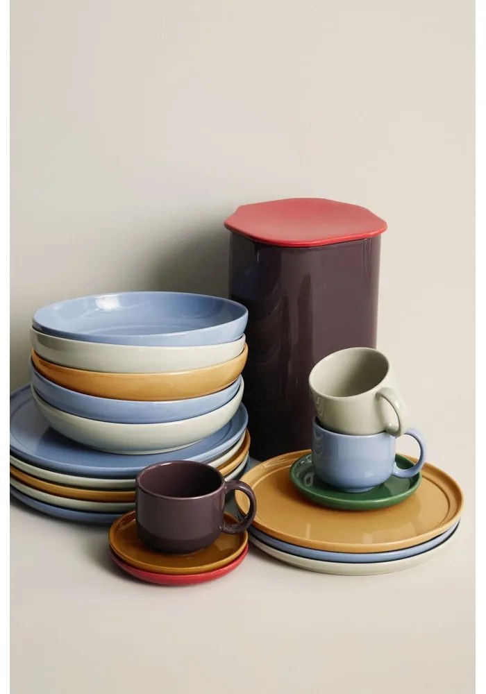 Tazza blu e marrone chiaro in gres Amare - Hübsch