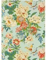 Sanderson Tapete Emperor Peony - Jade/ Apricot