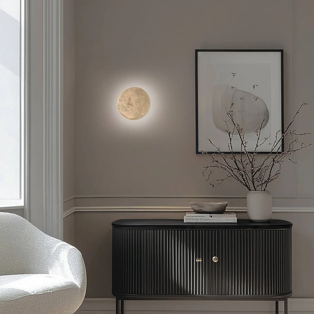 Applique da parete Ring M Nowodvorski Lighting, Ottone / Oro, Soggiorno / Sala da pranzo, Legno, Moderno, Applique