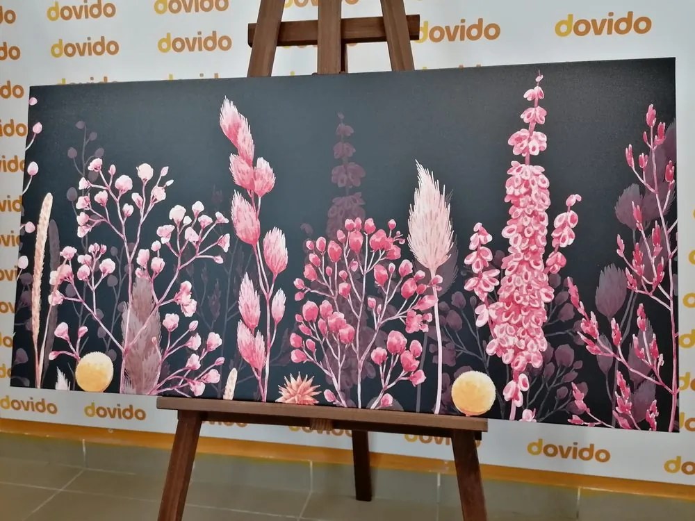 Quadro su tela – Variazione di erba in rosa