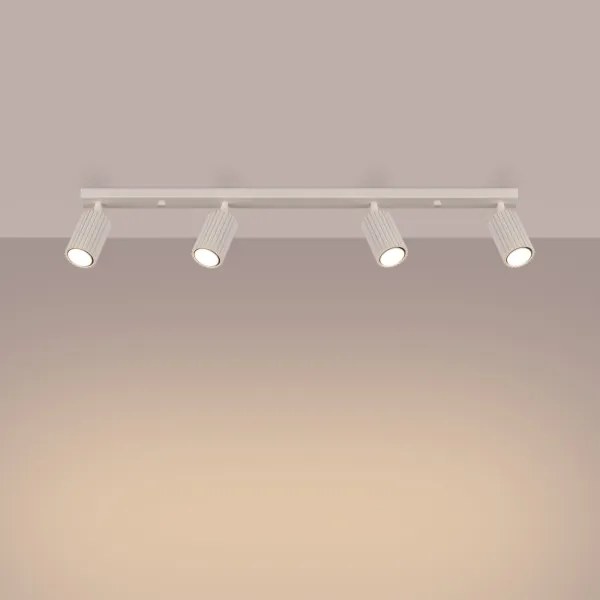 Sollux SL.1603 - Faretto KARBON 4xGU10/10W/230V color crema