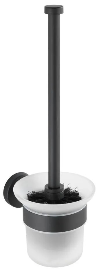 WENKO 24243100-WC scopino BOSIO BLACK 10x35 cm acciaio inossidabile/argentato/satinato