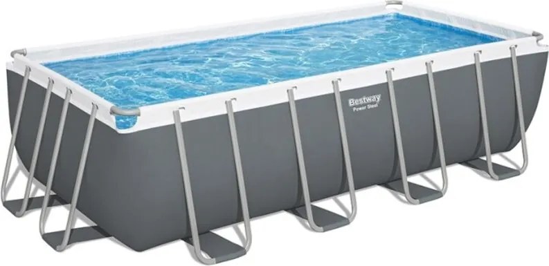 Piscina Power Steel Rettangolare Telaio Portante Cm.488X244X122H. - kg.100,1- lt.11.532 - filtro sabbia (art.56671)