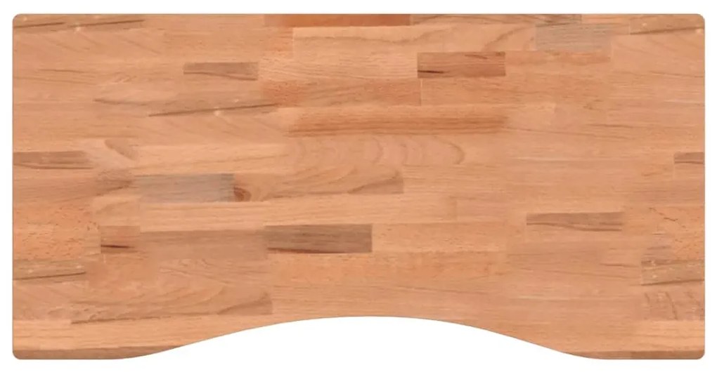 Piano per scrivania 80x(36-40)x4 cm legno massello di faggio