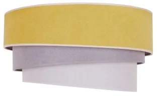 Duolla - Lampadario a sospensione con filo TRIO 1xE27/15W/230V diametro 45 cm giallo/grigio/bianco