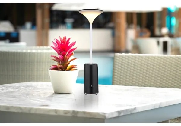 Globo 21020B - Lampada da tavolo LED dimmerabile QUIRIN LED/1,2W/3,7V 3000K nero