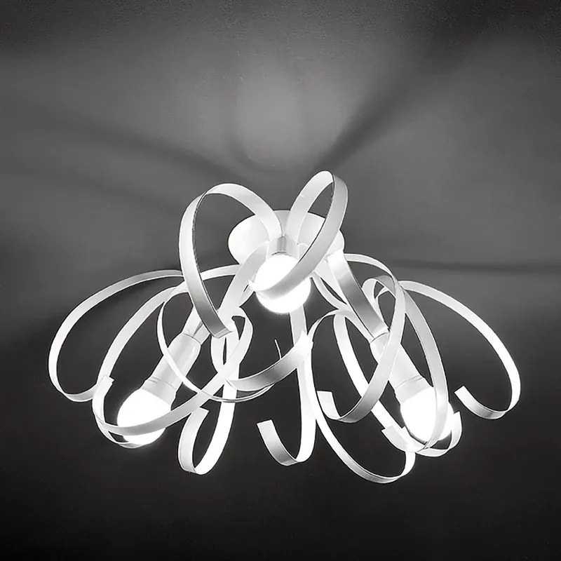 Plafoniera moderno Fiocco Max Ø 60 cm bianco IP20, 3XE27
