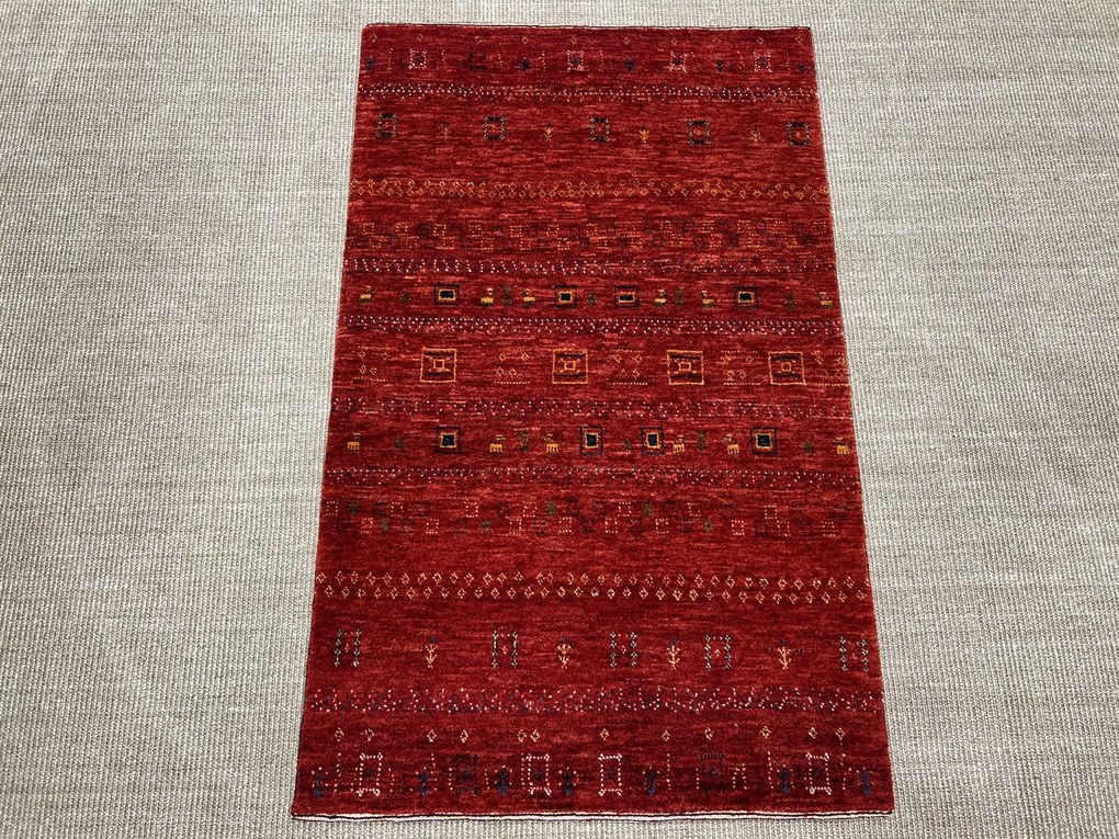Loribaft Tappeto persiano 130 x 80 Rosso (Iran) Annodato A Mano