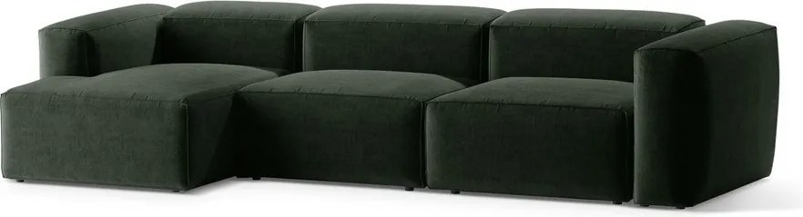 Divano angolare verde (con penisola a sinistra/con chaise lounge) Bergamo – Cosmopolitan Design