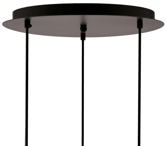 Lampadario a sospensione con filo SPIEGA 3xE27/60W/230V oro/nero