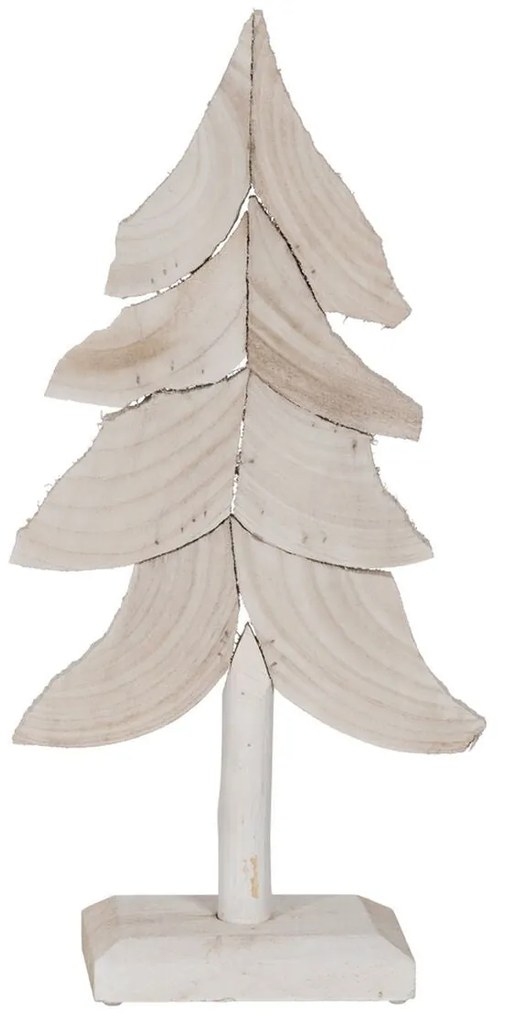 Albero di Natale Bianco Legno di paulownia Albero 29 x 12 x 62 cm