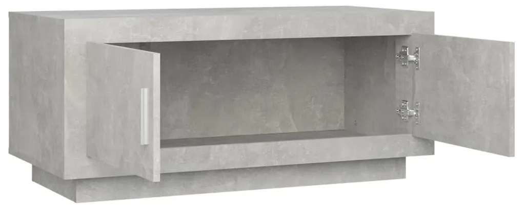 Tavolino salotto grigio cemento 102x50x45 cm legno compensato