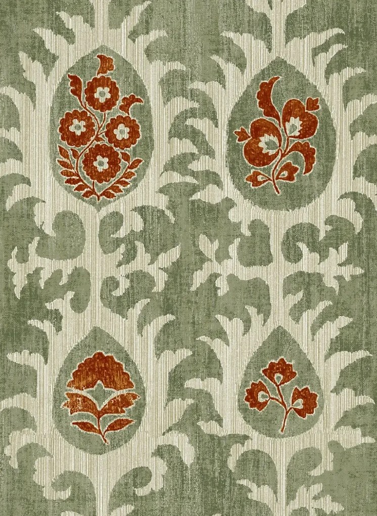 Lewis & Wood Carta da parati Tribal - Limpopo Green