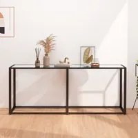 Tavolo Consolle Trasparente 180x35x75,5 cm in Vetro Temperato 331682