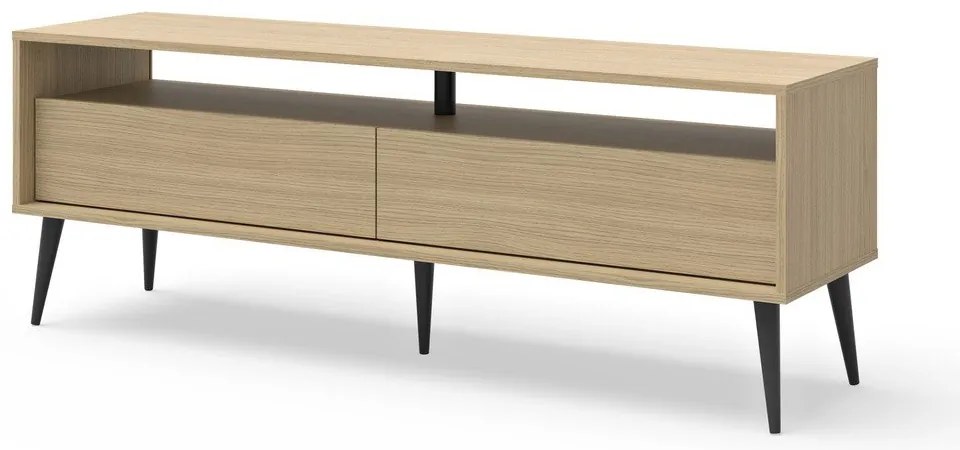 Tavolo TV in rovere di colore naturale 150x54 cm Lake - TemaHome