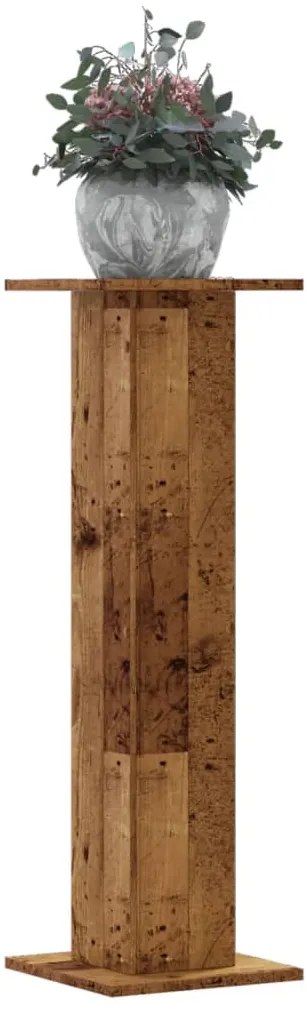 Supporti Per Piante 2 Pz Legno Vecchio 30x30x95 Cm Truciolato /