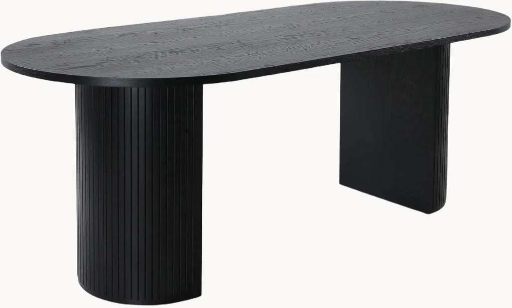 Tavolo ovale in legno Bianca, 200 x 90 cm