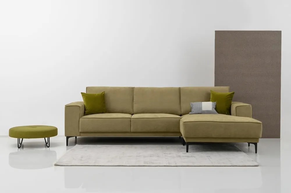 Divano angolare verde (con penisola a destra) Copenhagen – Scandic