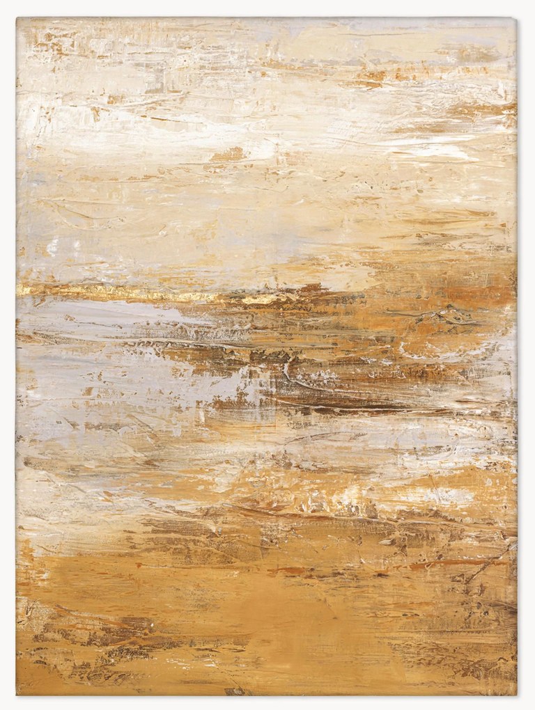 Quadro dipinto a mano con cornice in legno Hydrate