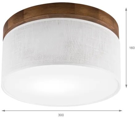 Brilagi - LED Plafoniera BELLADONNA 1xE27/15W/230V diametro 30 cm bianco/quercia ciliegio