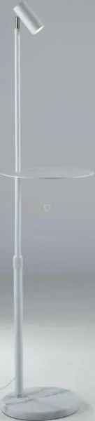 Piantana relax orientbile bianca e marmo 1 luce attacco gu10 30x150cm