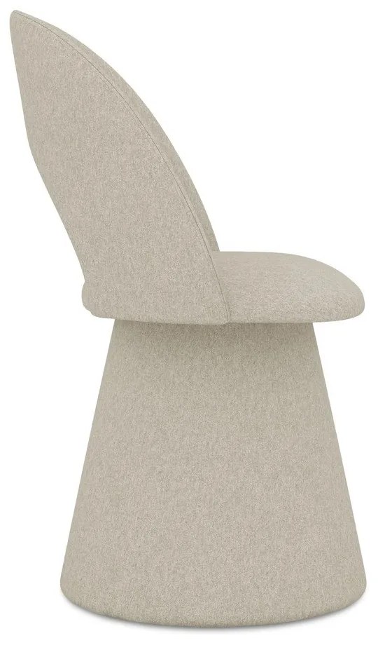 Sedia da pranzo beige in imbottito Kalo – Makamii