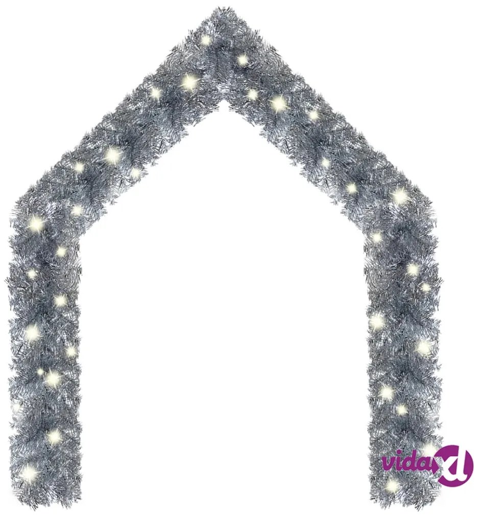 vidaXL Ghirlanda Natalizia con Luci a LED 5 m Argento