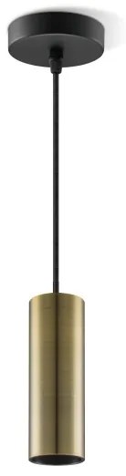 Lampadario a sospensione con filo SAGA 1xE27/40W/230V ottone