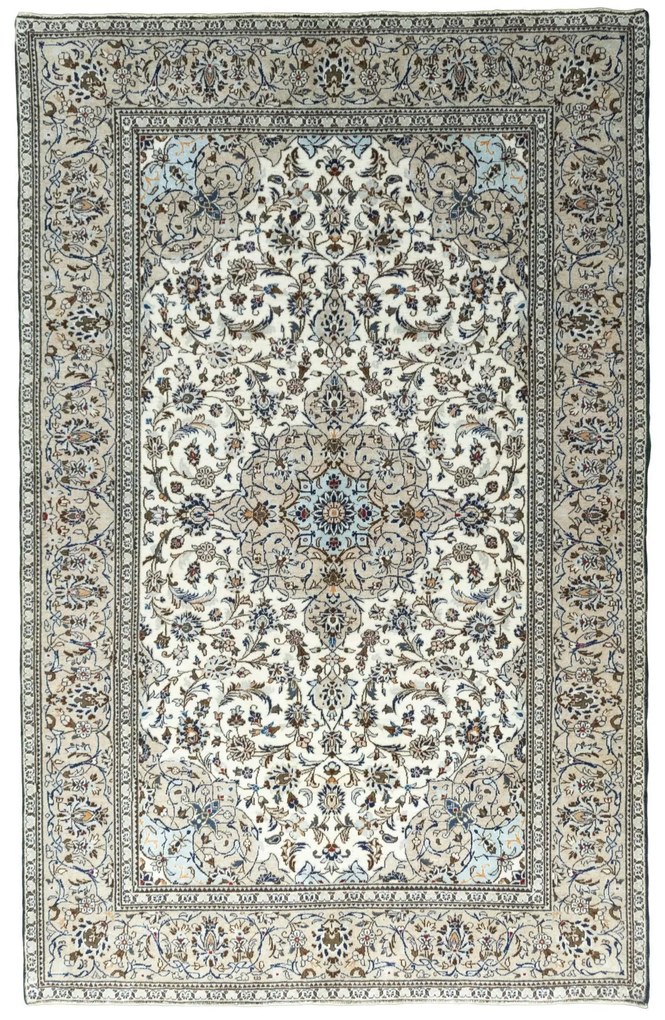 Kashan Tappeto 190 x 300 Beige (Iran) Annodato A Mano