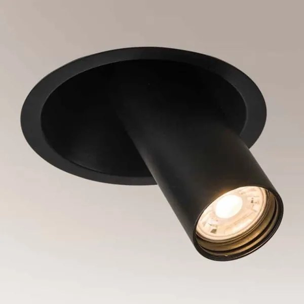 Shilo 7804 - Faretto da incasso YAKUMO 1xGU10//MR11/15W/230V nero