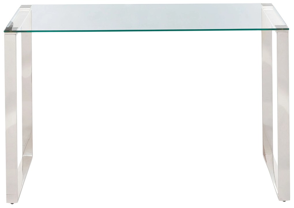 Tavolino consolle vetro temperato trasparente 120 x 40 cm TILON Beliani