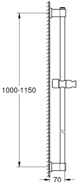 GROHE 26970001 - Asta doccia VITALIO UNIVERSAL 1150 mm cromo lucido