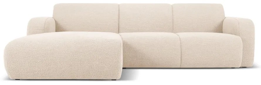 Divano angolare beige in tessuto bouclé (angolo sinistro) Molino - Micadoni Home