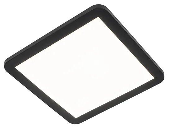 Plafoniera nera 30 cm con LED a 3 step dimmerabile IP44 - Steve