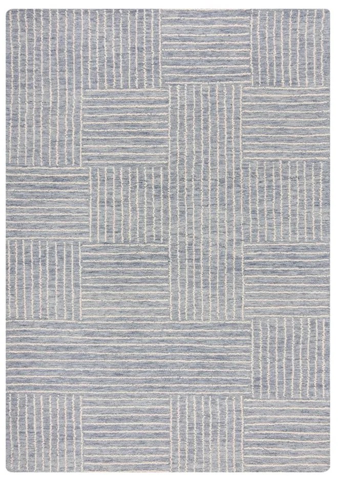 Tappeto in lana blu chiaro tessuto a mano 200x290 cm Memphis Wool - Flair Rugs