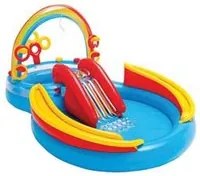 piscina gonfiabile ovale gioco acqua scivolo +2 anni - cm.297x193x135h. - peso kg.7,80 (57453) fer175159