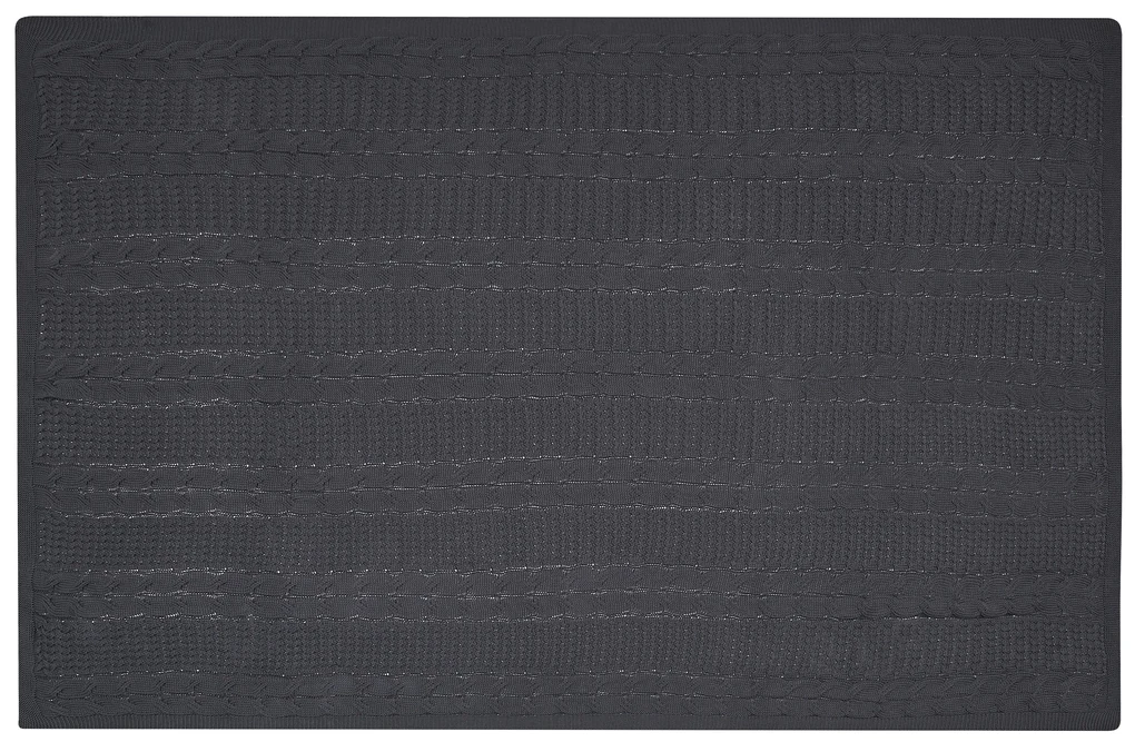 Coperta cotone bianco e nero 125 x 150 cm DAMEK 