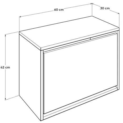 Scarpiera OSLO 42x60 cm marrone