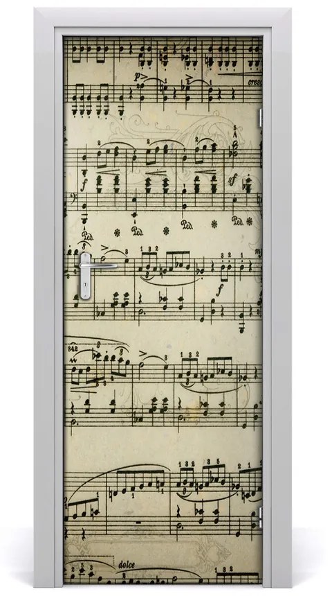Poster adesivo per porta Note sul personale 95x205 cm