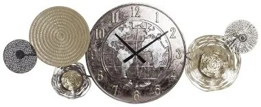 Orologio da Parete DKD Home Decor Dorato Metallo Mappamondo (121 x 9,5 x 49,5 cm)